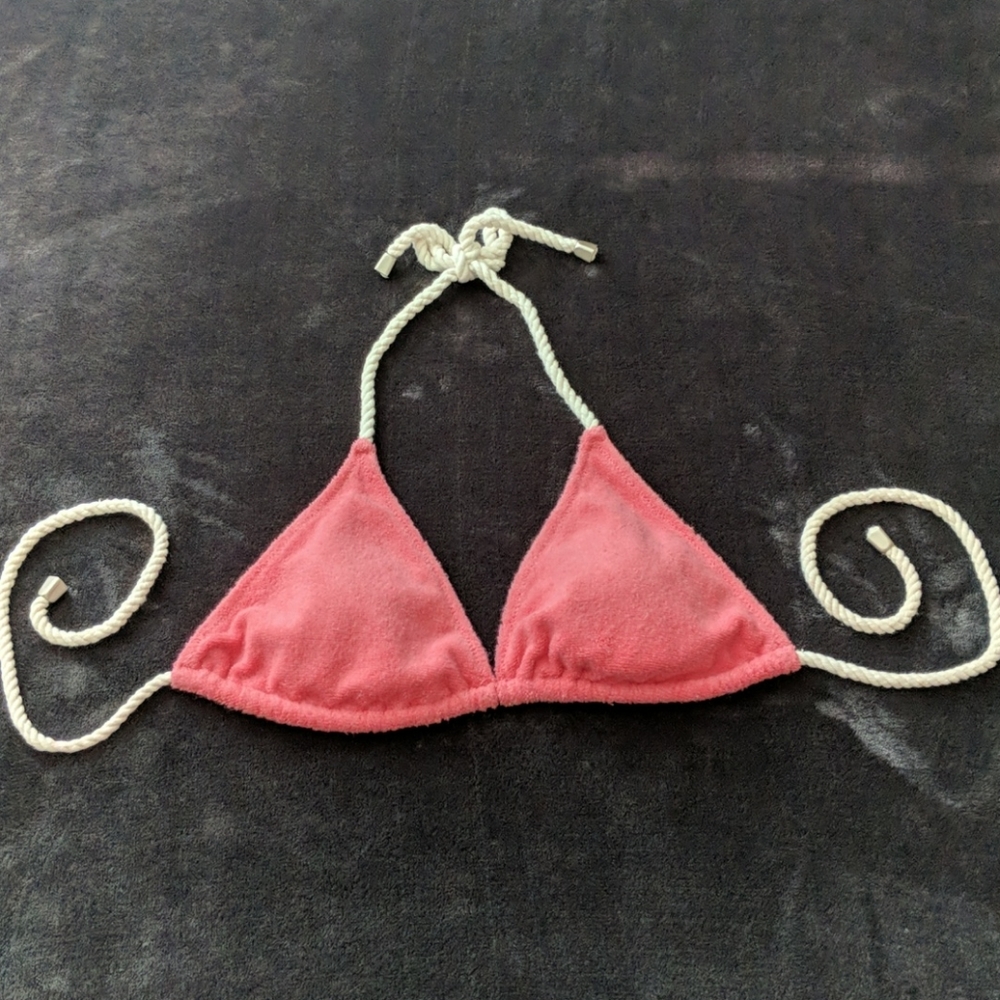 Aeropostale Pink Rose Terry Cord String Bikini